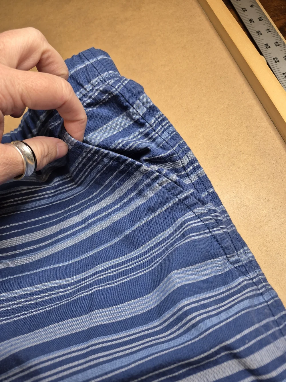 Southern Tide Blue Striped Flat Front Shorts 3712/6